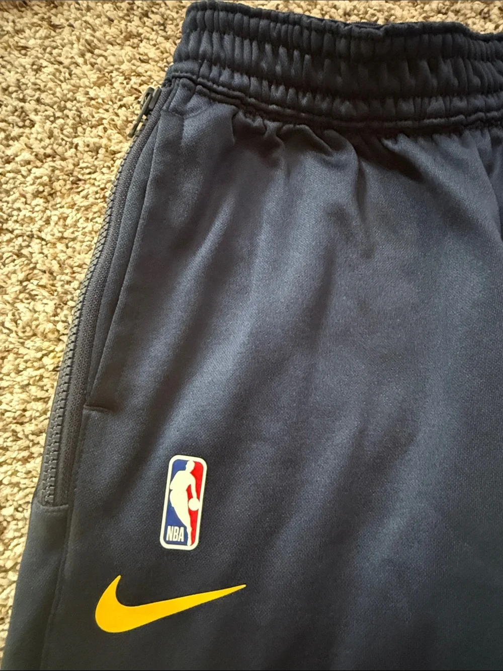 Nike Kids Navy Indiana Pacers Logo Joggers with Yellow Accents size small